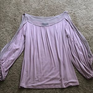 Romantic blouse with draped open sleeves